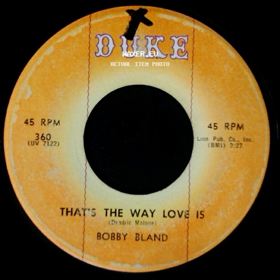Bobby Bland - Call On Me / That's The Way Love Is side B