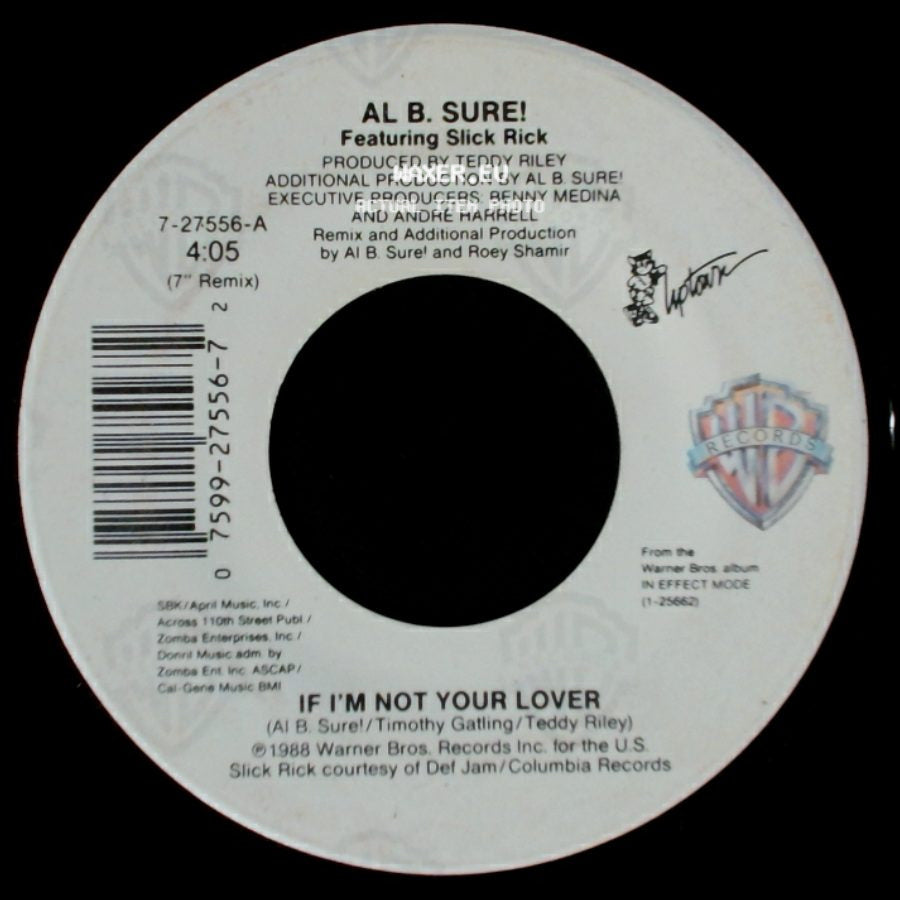 Al B. Sure! Featuring Slick Rick - If I'm Not Your Lover / If I'm Not Your Lover side A