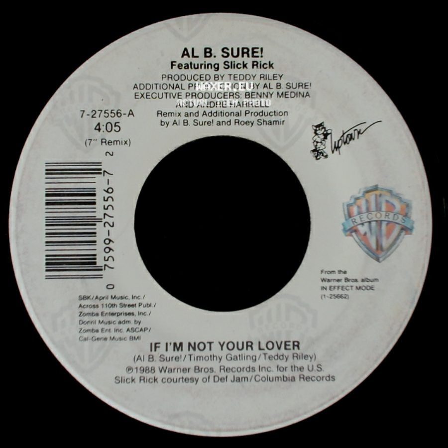Al B. Sure! Featuring Slick Rick - If I'm Not Your Lover / If I'm Not Your Lover side B