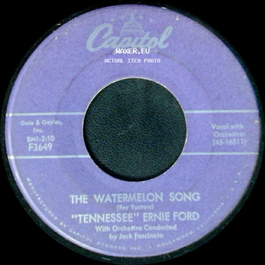 "Tennessee" Ernie Ford - The Watermelon Song / One Suit side A