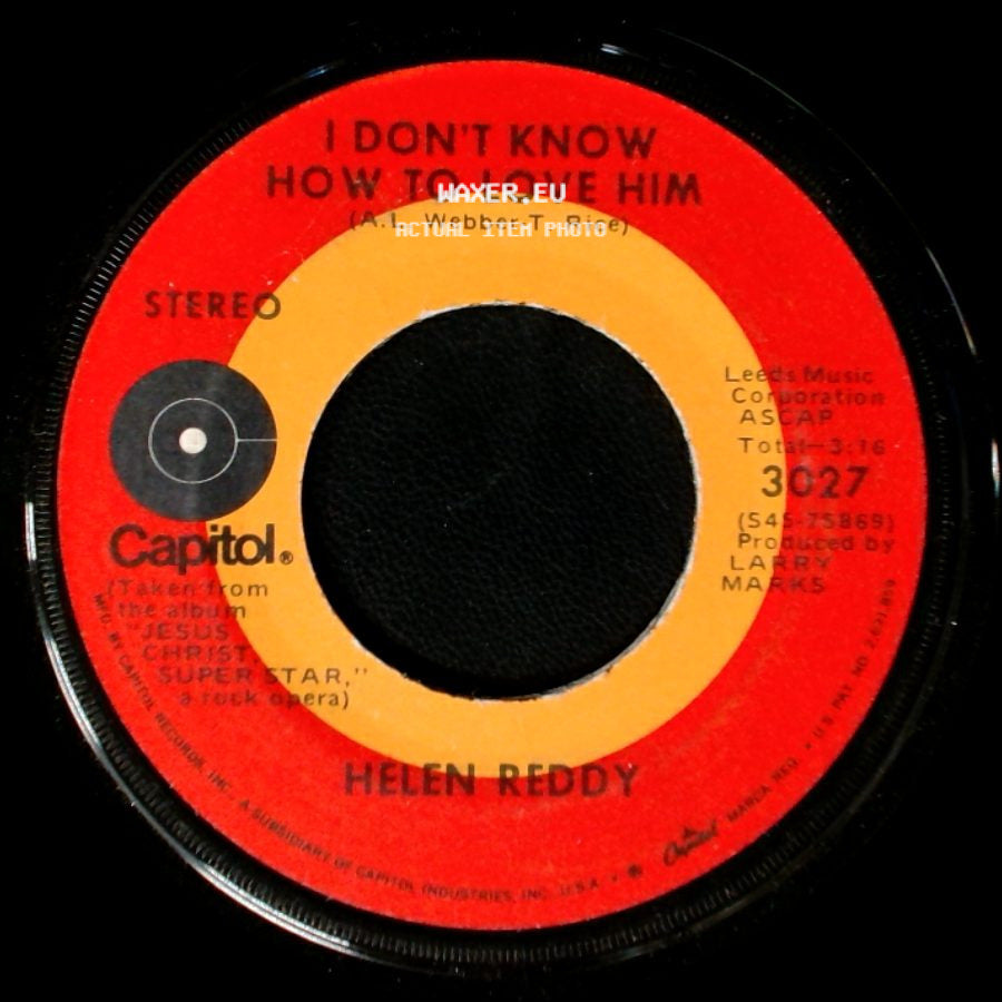 Helen Reddy - I Believe In Music / I Don't Know How To Love Him side B