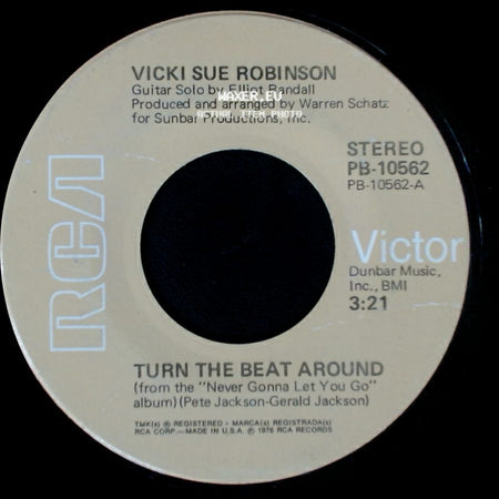 Vicki Sue Robinson - Lack Of Respect / Turn The Beat Around side B