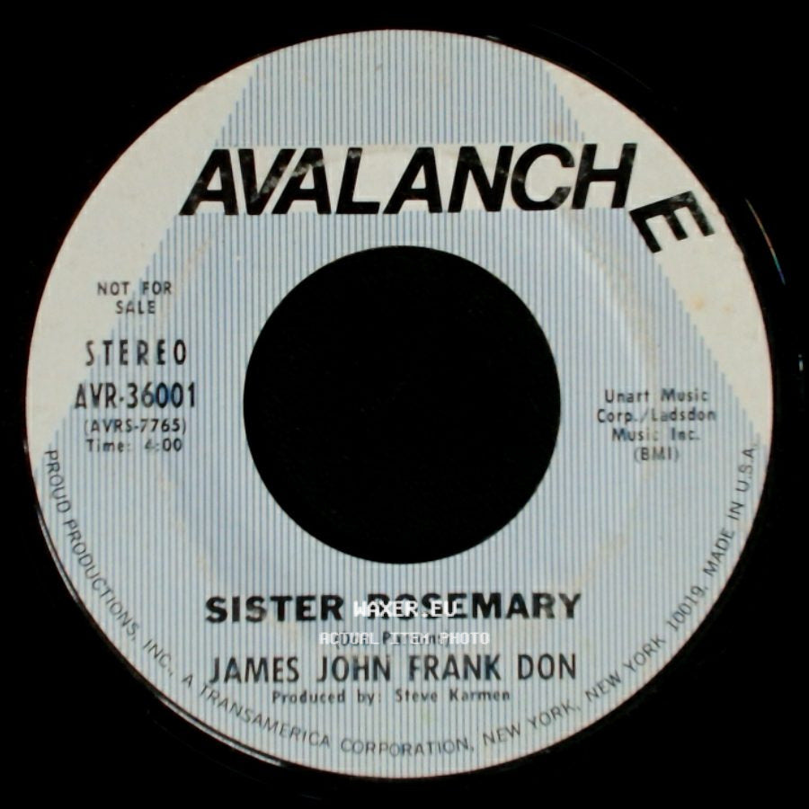 James John Frank Don - Sister Rosemary / Sister Rosemary side A