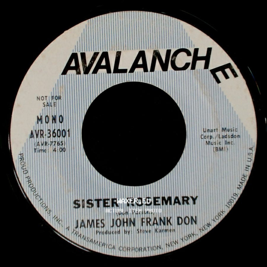 James John Frank Don - Sister Rosemary / Sister Rosemary side B
