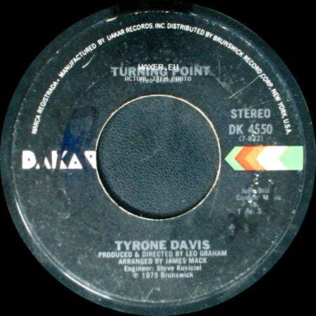 Tyrone Davis - Turning Point / Don't Let It Be Too Late side A