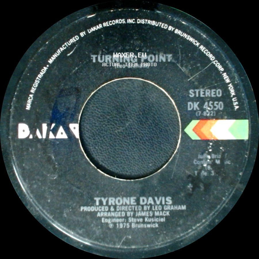 Tyrone Davis - Turning Point / Don't Let It Be Too Late side A