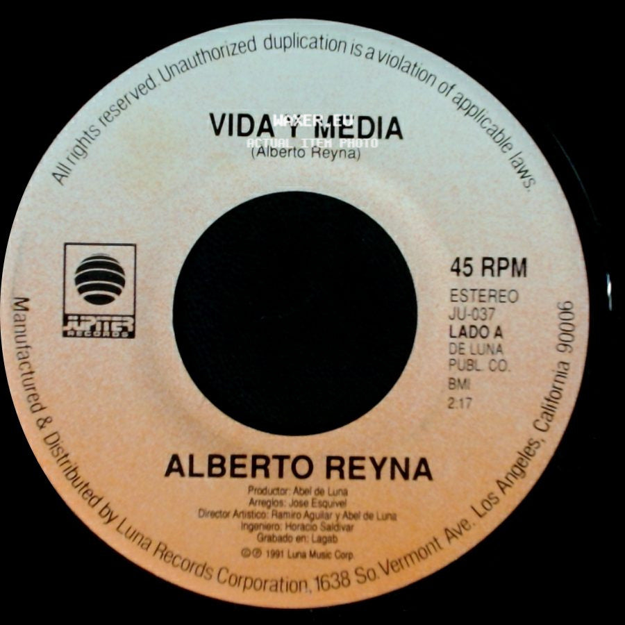 Alberto Reyna - Vida Y Media / Mi Segunda Madre side A