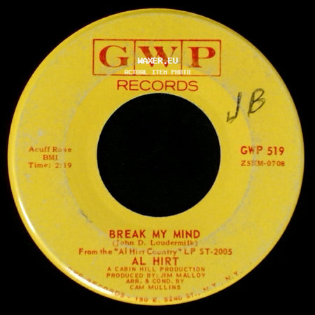Al Hirt - Louisiana Man / Break My Mind side B
