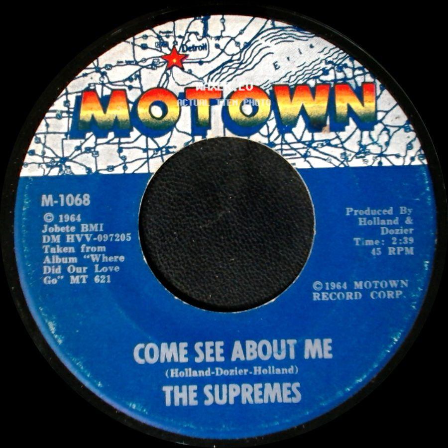 The Supremes - Always In My Heart / Come See About Me side B