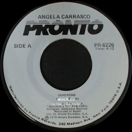 Angela Carrasco - Quiereme / Sombras side A