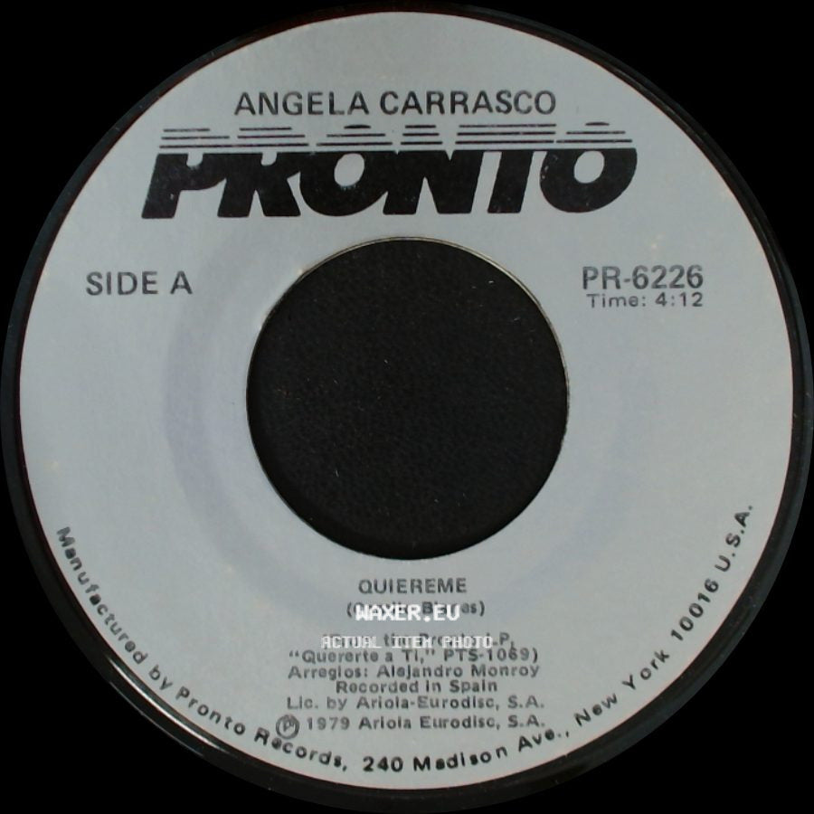 Angela Carrasco - Quiereme / Sombras side A