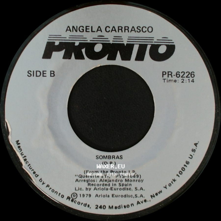 Angela Carrasco - Quiereme / Sombras side B