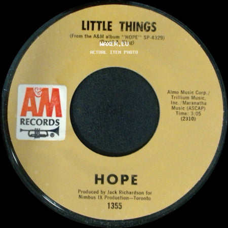 Hope - Little Things / Where Do You Want To Go side A