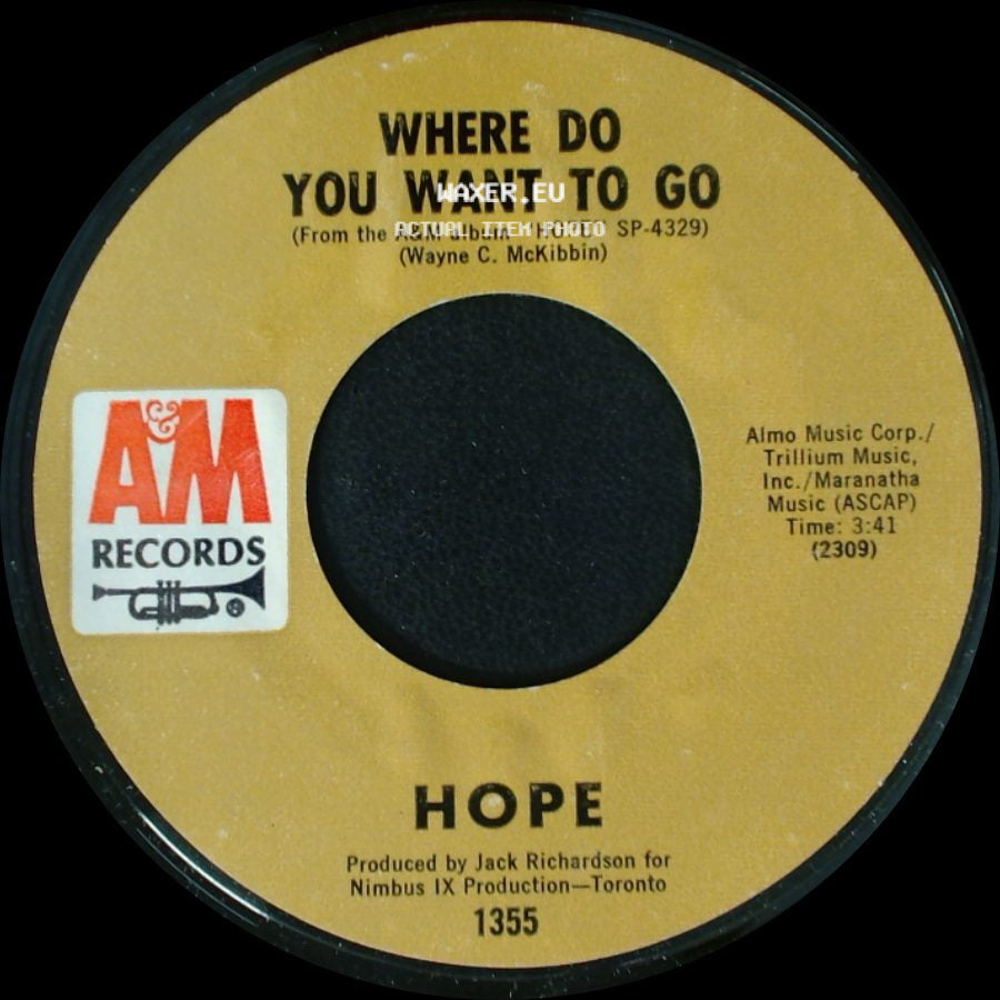 Hope - Little Things / Where Do You Want To Go side B