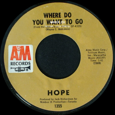 Hope - Little Things / Where Do You Want To Go side B
