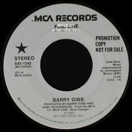 Barry Gibb - Fine Line (Extended Dance Version) / Fine Line side B
