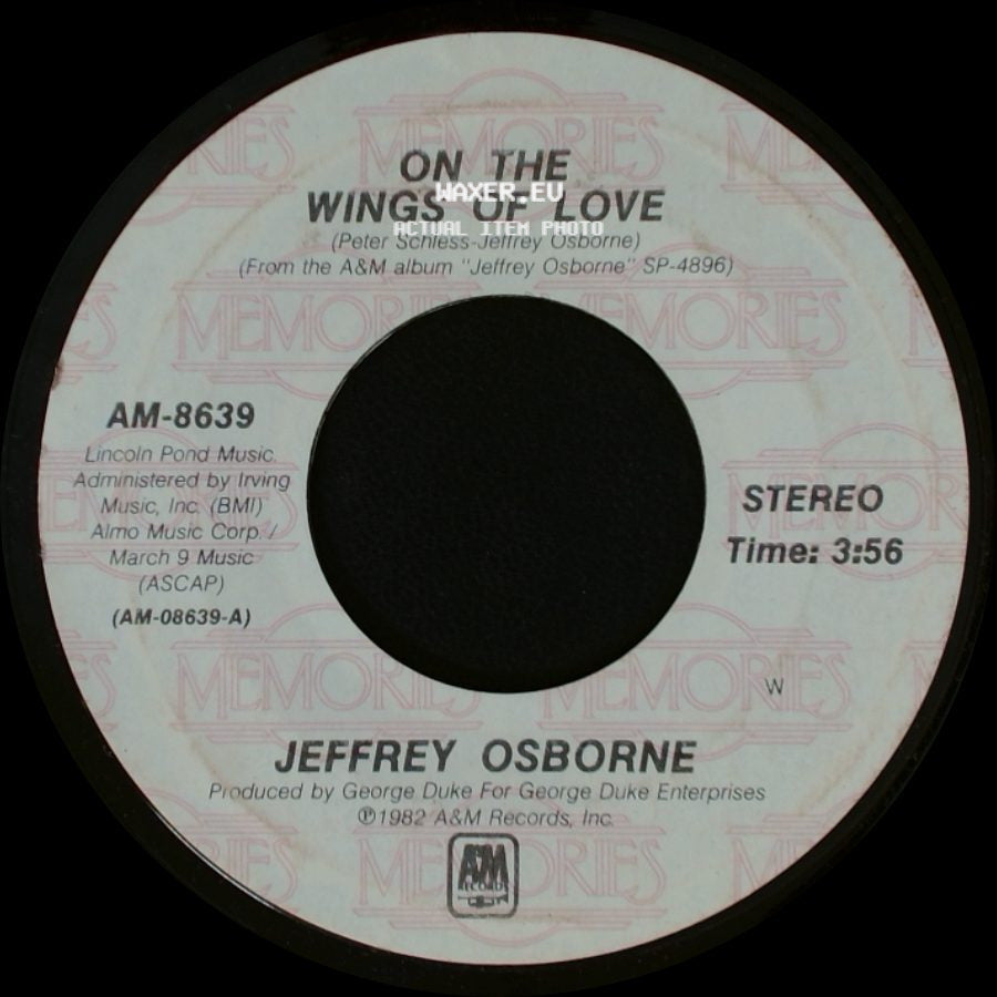 Jeffrey Osborne - On The Wings Of Love / I Really Don't Need No Light side A