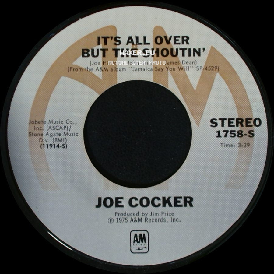 Joe Cocker - Forgive Me Now / It's All Over But The Shoutin' side B