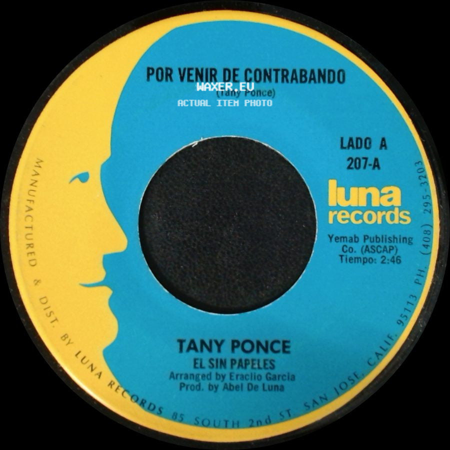 Tany Ponce - Por Venir De Contrabando / Pobre De Jacinto side A