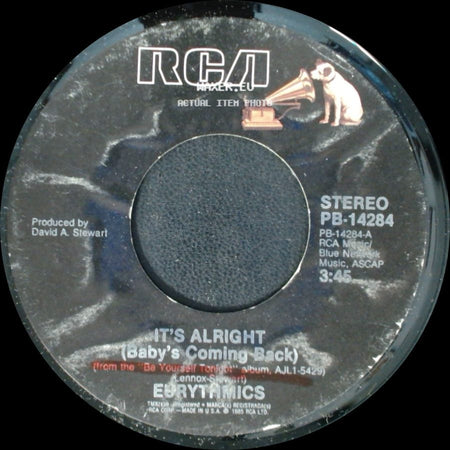 Eurythmics - Conditioned Soul / It's Alright (Baby's Coming Back) side B