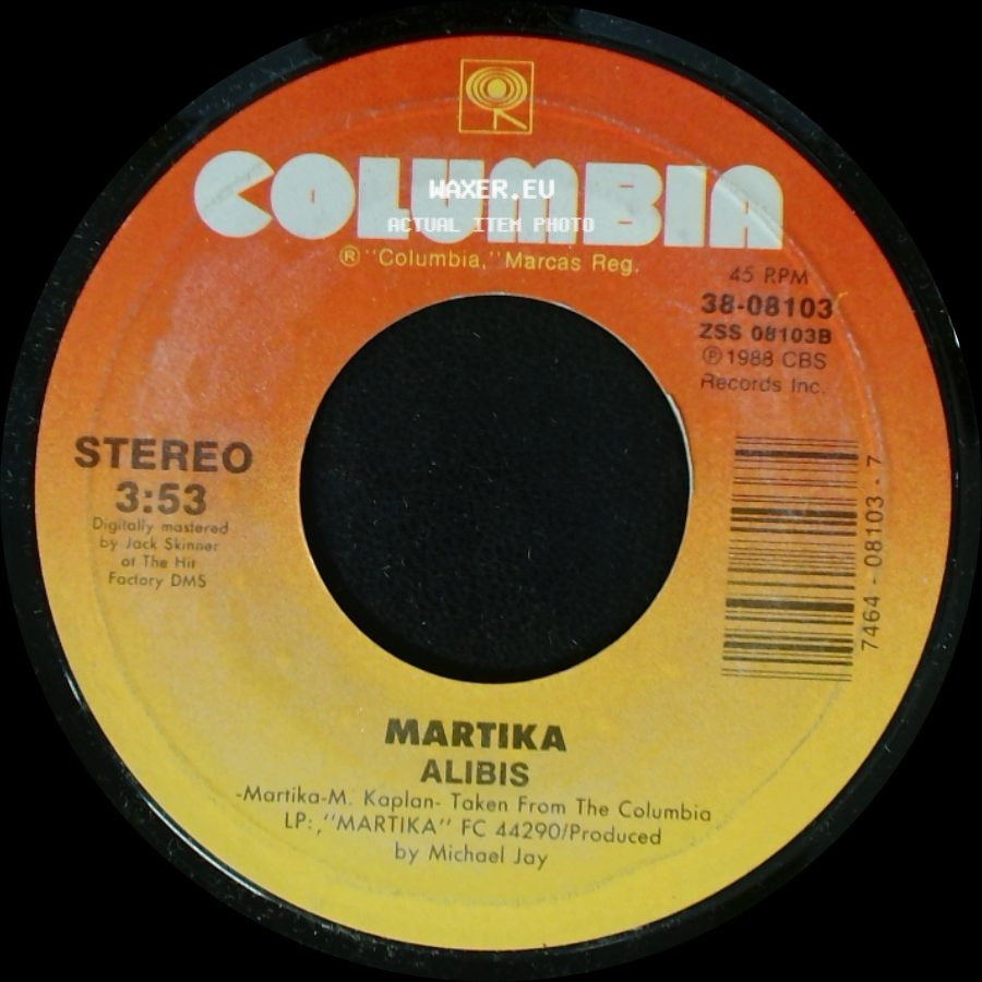 Martika - Alibis / More Than You Know side A