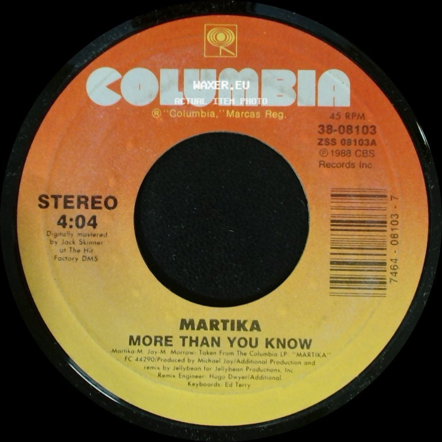 Martika - Alibis / More Than You Know side B