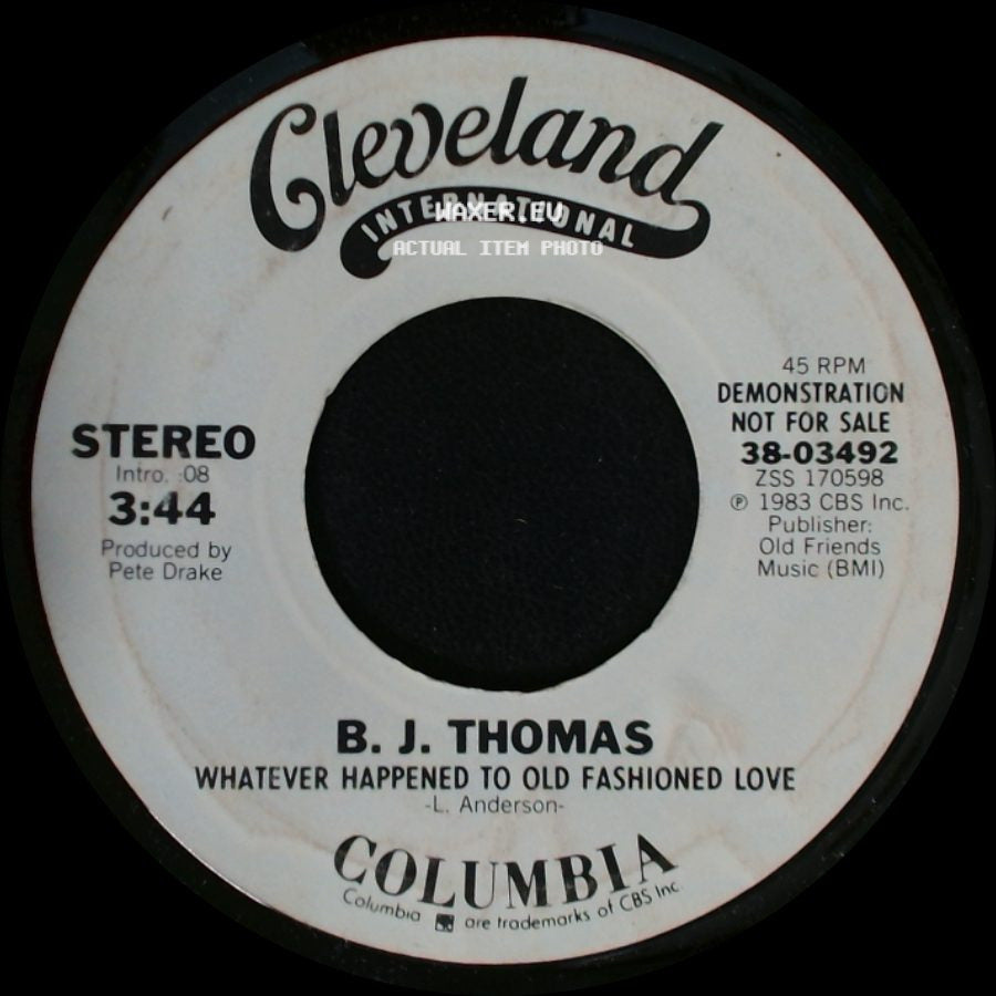 B. J. Thomas - Whatever Happened To Old Fashioned Love / Whatever Happened To Old Fashioned Love side B