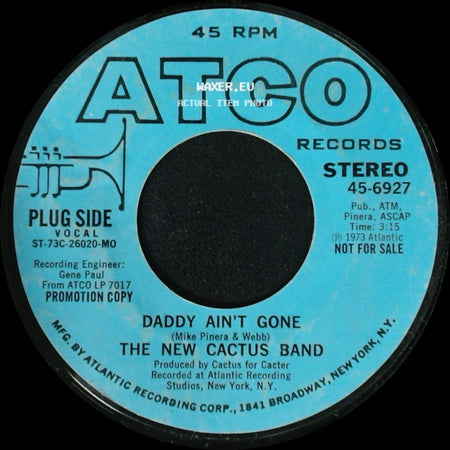 The New Cactus Band - Daddy Ain't Gone / Daddy Ain't Gone side B