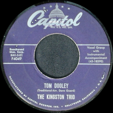 The Kingston Trio - Ruby Red / Tom Dooley side B