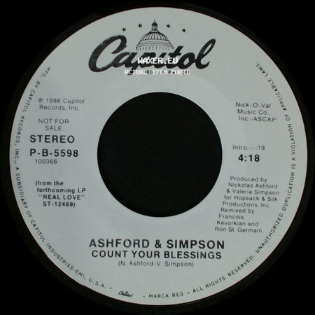 Ashford & Simpson - Count Your Blessings / Count Your Blessings side B