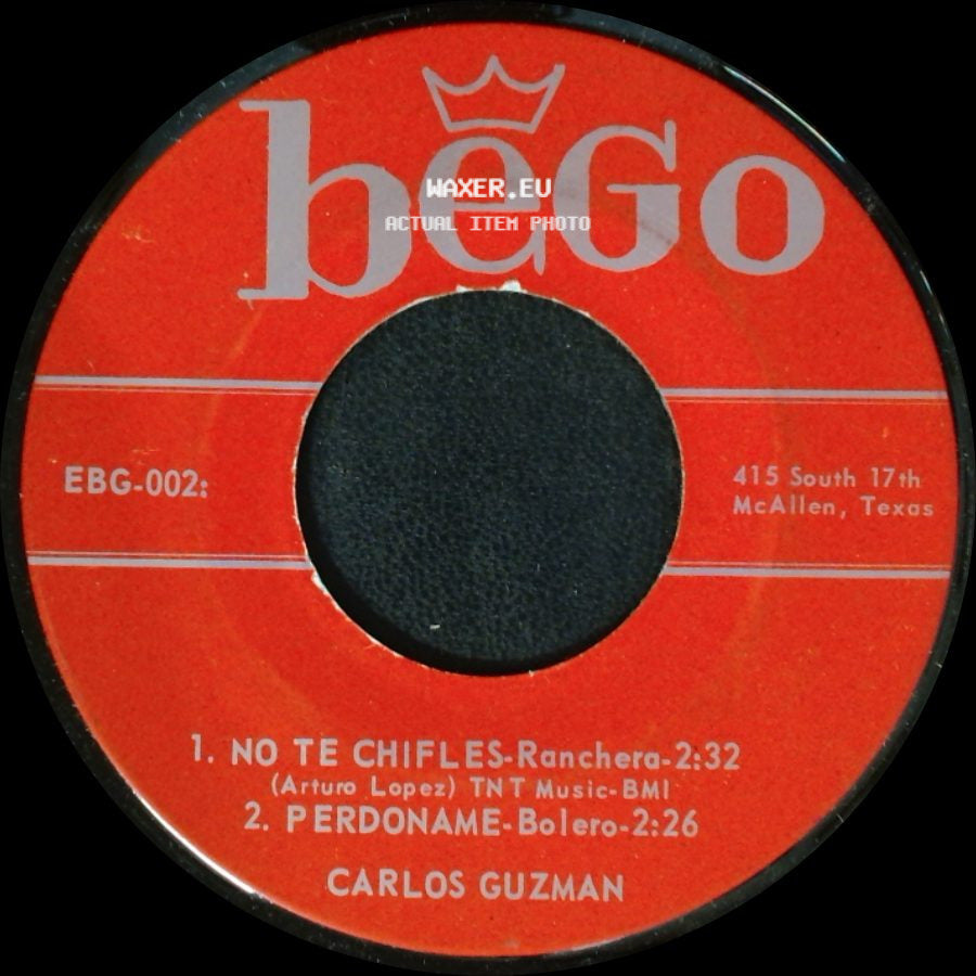 Carlos Guzman - No Te Chifles / Perdoname / Unknown Title B side A
