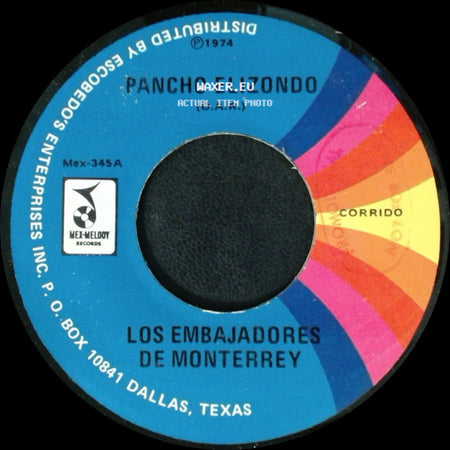 Los Embajadores De Monterrey - Pancho Elizondo / Anoche Soñe side A