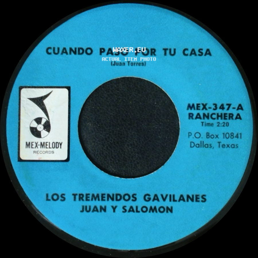 Los Tremendos Gavilanes Juan Y Salomon - Lacita / Cuando Paso Por Tu Casa side B