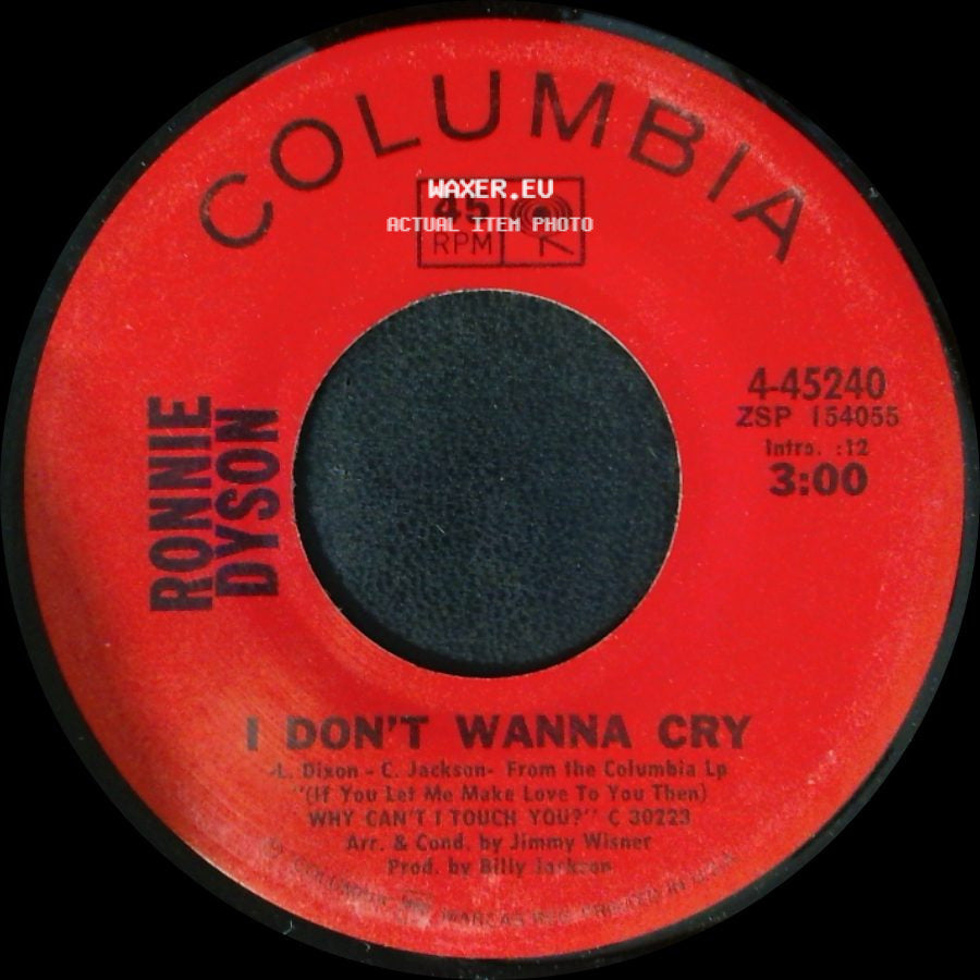 Ronnie Dyson - She's Gone / I Don't Wanna Cry side B