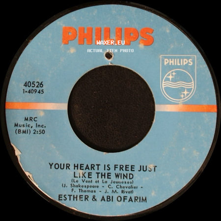 Esther & Abi Ofarim - Cinderella Rockefella / Your Heart Is Free Just Like The Wind side B