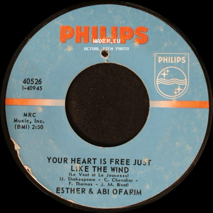 Esther & Abi Ofarim - Cinderella Rockefella / Your Heart Is Free Just Like The Wind side B