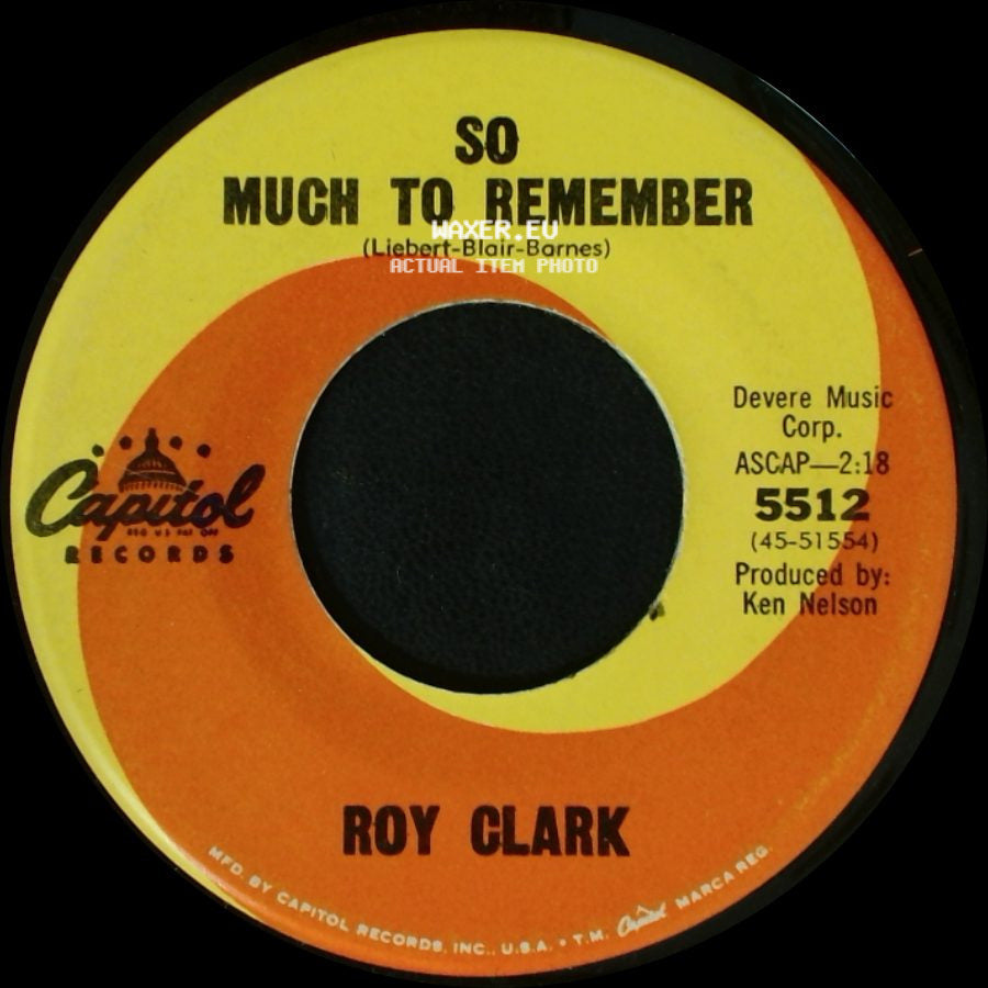 Roy Clark - So Much To Remember / Turn Around And Look Again side A