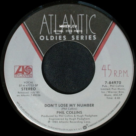 Phil Collins - Don't Lose My Number / Sussudio side A
