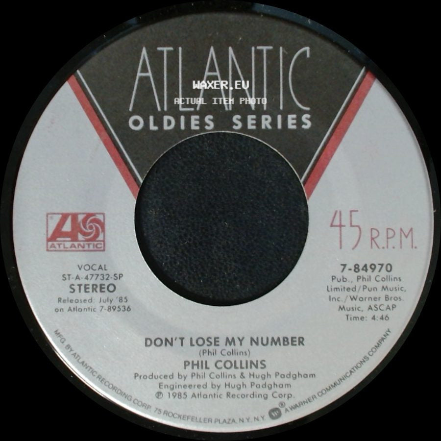 Phil Collins - Don't Lose My Number / Sussudio side A
