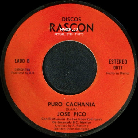 Mariachi De Los Hnos Rodriguez / Jose Pico - Adios Luis M. Moreno / Puro Cachania side B