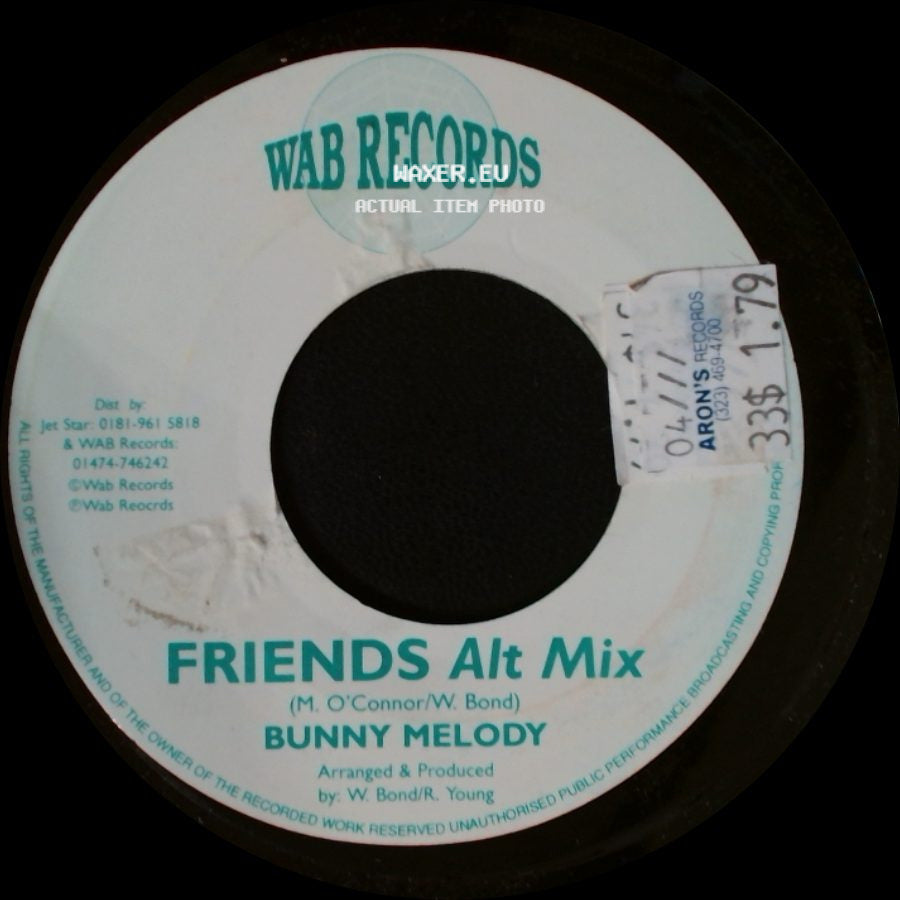 Bunny Melody - Friends / Friends Alt Mix side B