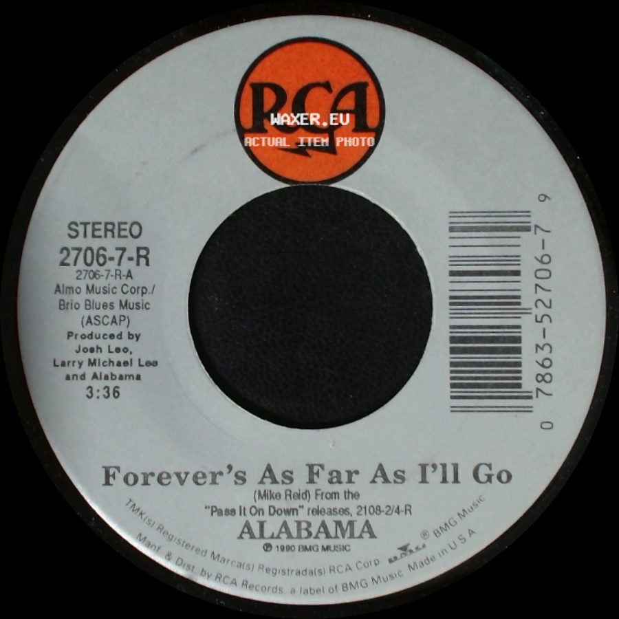 Alabama - Forever's As Far As I'll Go / Starting Tonight side A