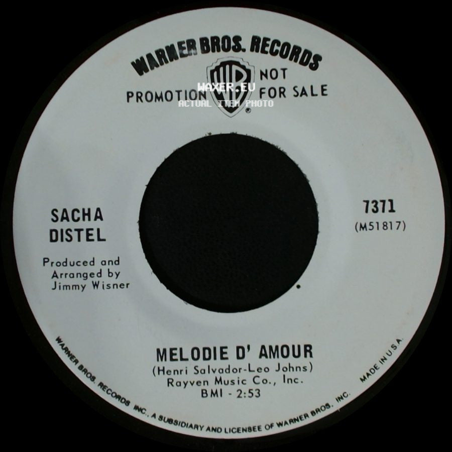 Sacha Distel - It Can Happen To You / Melodie D' Amour side B