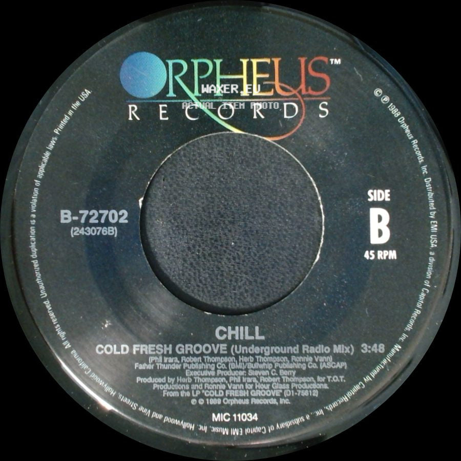 Chill - Cold Fresh Groove (Radio Edit) / Cold Fresh Groove (Underground Radio Mix) side B