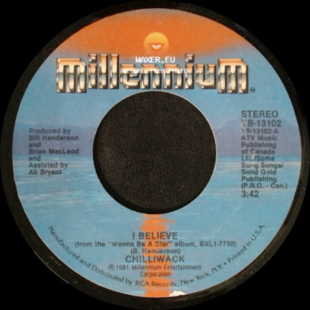 Chilliwack - Living In Stereo / I Believe side B