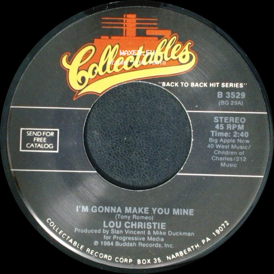 Lou Christie - I'm Gonna Make You Mine / She Sold Me Magic side A