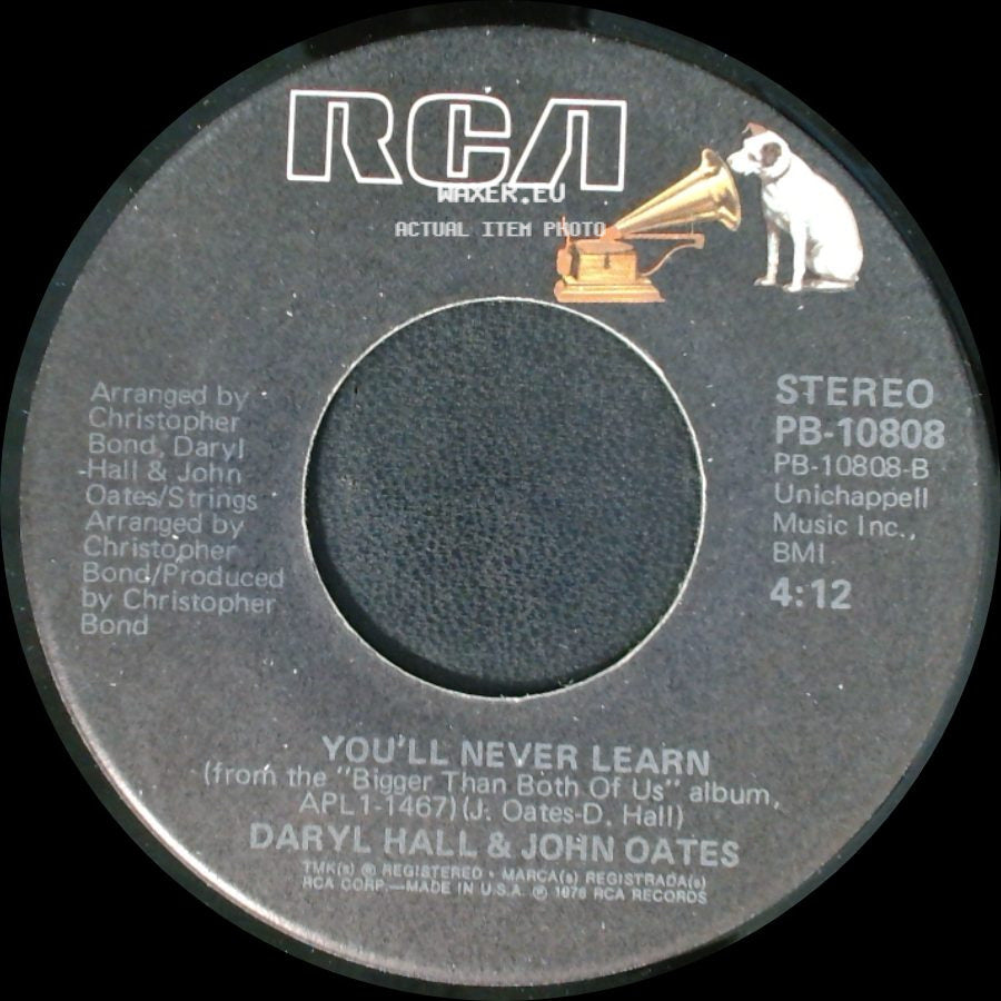 Daryl Hall & John Oates - Do What You Want, Be What You Are / You'll Never Learn side B
