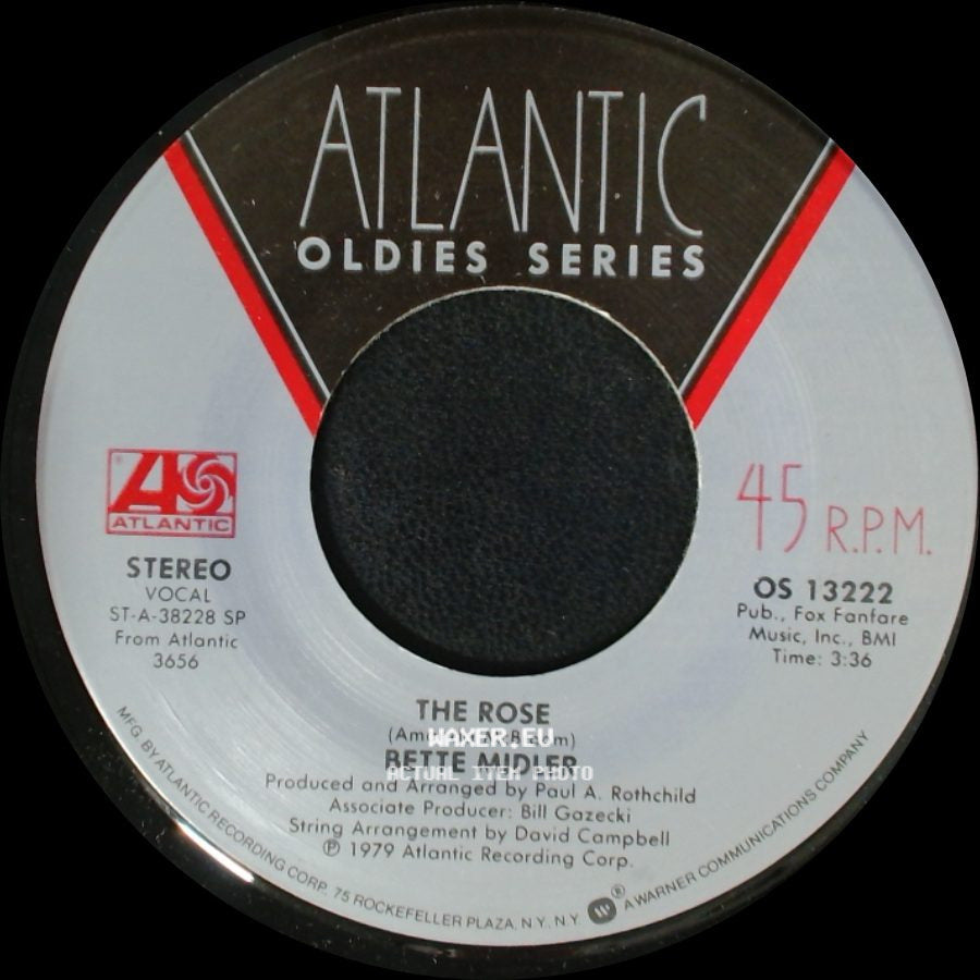 Bette Midler - The Rose / When A Man Loves A Woman side A