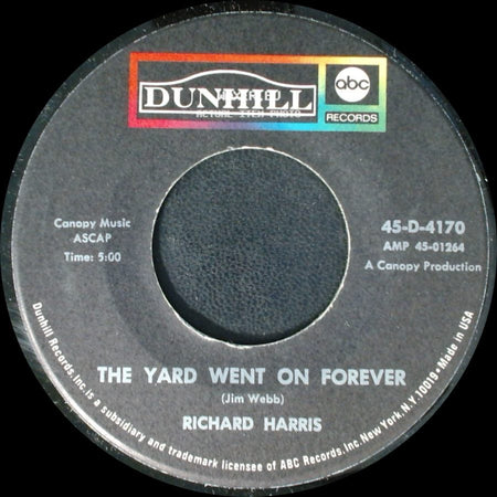 Richard Harris - The Yard Went On Forever / Lucky Me side A