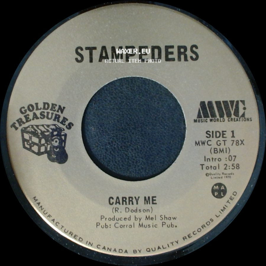 Stampeders - Carry Me / I Didn't Love You Anyhow side A